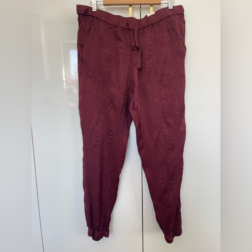 Joe Fresh Maroon trousers size 14 NWT